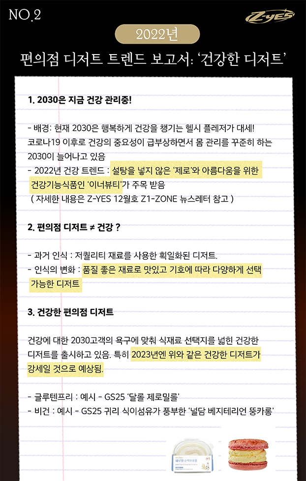 편의점 디저트 트렌드 보고서: 건강한 디저트