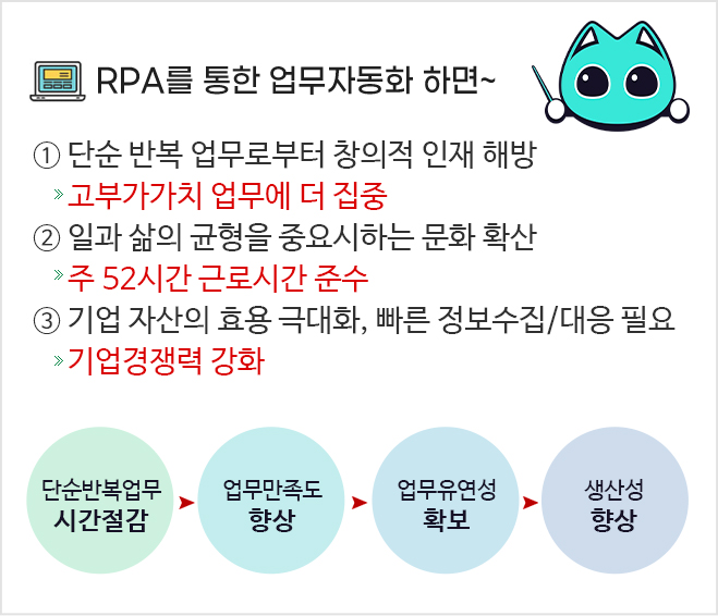 RPA를 통한 업무자동화 하면~ - 하단 상세 설명
