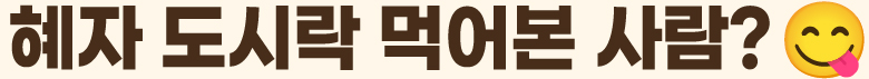 혜자 도시락 먹어본 사람?